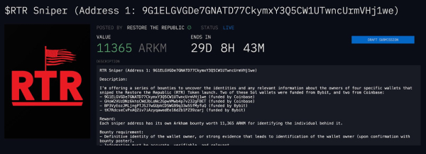 ‘De-Anonymizing’ Firm Arkham Launches Bounty To Identify Owners of Wallets Associated With Fraudulent Altcoin Project