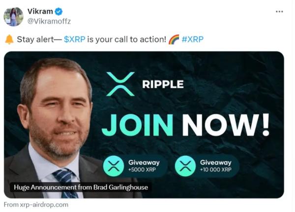 Fraudsters Impersonate Ripple’s Brad Garlinghouse in Latest XRP Airdrop Scam - CryptoNewsZ