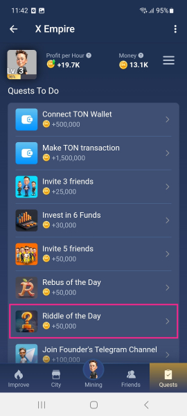 Musk X Empire Daily Combo, Rebus and Riddle of the Day – September 1, 2024 Musk X Empire Daily Combo, Rebus and Riddle of the Day – September 1, 2024