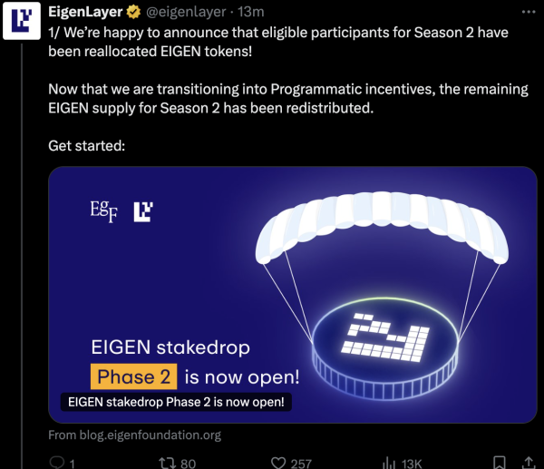 EigenLayer X hackers who likely stole $800K now posting dog pics