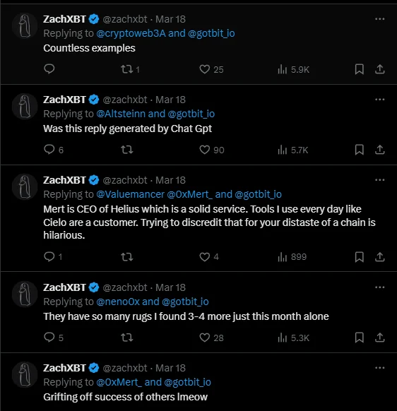 ZachXBT Predictions True: US charges GOTBIT, ZMQUANT, CLS GLOBAL, MY TRADE,