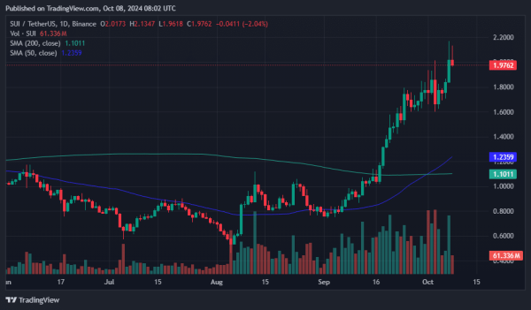 SUI leads top gainers as open interest hits all-time high SUI leads top gainers as open interest hits all-time high