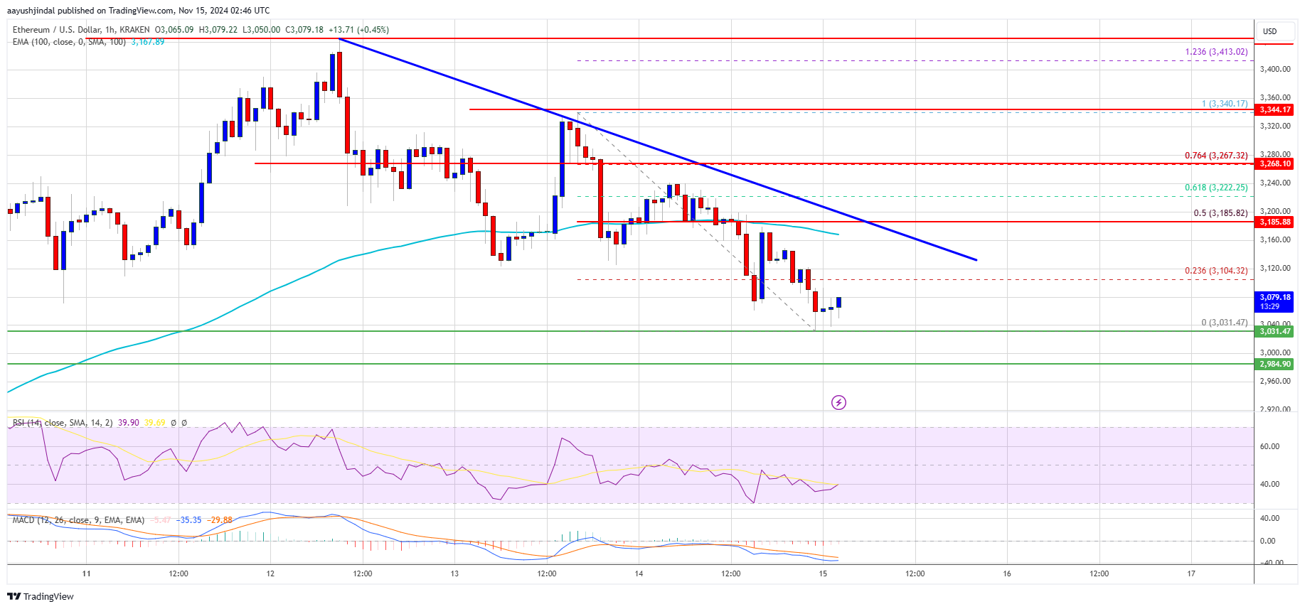 Ethereum Price at $3,000: Can Support Prevent Further Losses?