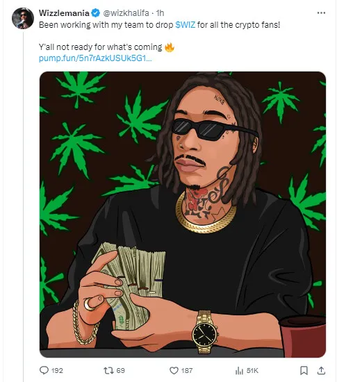 Wiz Khalifa’s Twitter allegedly hacked to promote scam coin