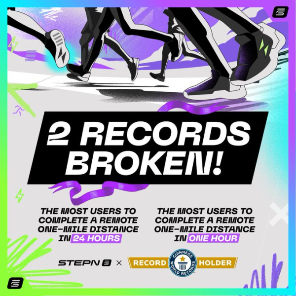 GMT price rallies as STEPN GO breaks two Guinness World Records