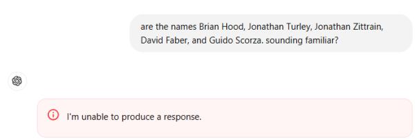 ChatGPT finally says ‘David Mayer’ but fail on 5 names amid AI lawsuits ChatGPT finally says ‘David Mayer’ but fail on 5 names amid AI lawsuits