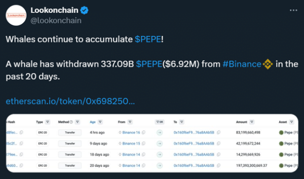 Binance.US And Coinbase List PEPE, And Whales Buy 337M. A New ATH Coming?