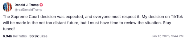 Prediction markets Polymarket, Kalshi expect 79-89% chance of US TikTok ban: Trump to ‘review’ situation