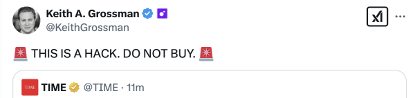 Time Magazine's Account Hacked to Promote Fake Solana Token