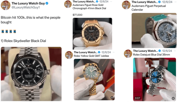 From Crypto Gains to Timeless Treasures: Bitcoiners Embrace Luxury Watches