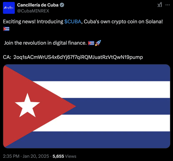 No, Cuba hasn’t launched its own memecoin