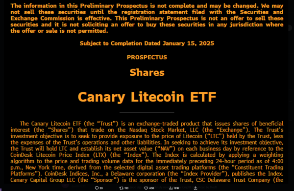 Spot Crypto ETFs: Litecoin Likely Next In Line For SEC Nod Spot Crypto ETFs: Litecoin Likely Next In Line For SEC Nod