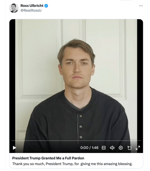 Ross Ulbricht Speaks Out for the First Time Since Release: ‘Trump Is a Man of His Word’