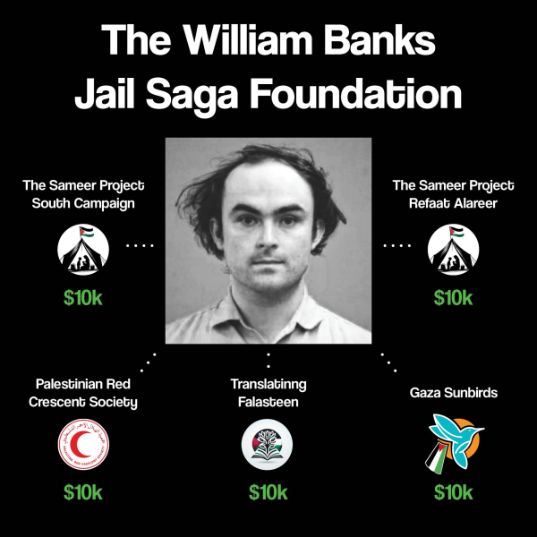 Meet ‪William Banks, the man who rugged $50k in crypto for Palestine and escaped from prison‬