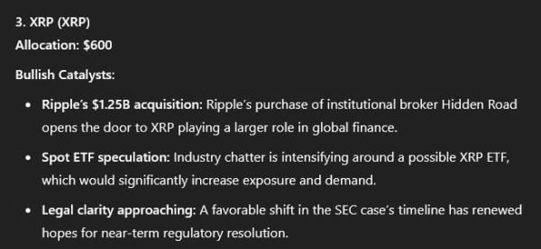 ChatGPT picks 3 cryptocurrencies to buy with $3,200 Social Security check