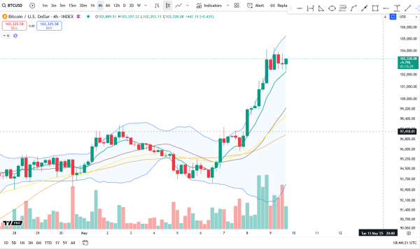 Bitcoin 4H Chart Shows Bullish Consolidation – Classic Continuation? Bitcoin 4H Chart Shows Bullish Consolidation – Classic Continuation?