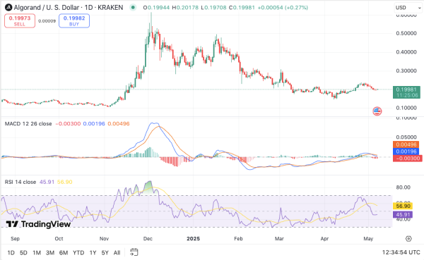 Algorand (ALGO) Price Tests Critical $0.175 Support: Can Bulls Step In?