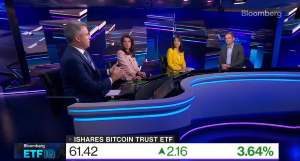 Robert Mitchnick Discusses BlackRock’s Bitcoin ETF IBIT Success On Bloomberg