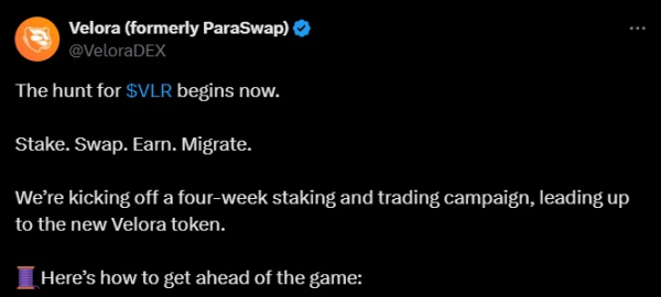 Velora Launches VLR on Base With 1:1 Swap, Incentives, and Cross-Chain Utility