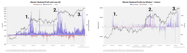 New whales trigger Bitcoin&rsquo;s third profit-taking wave of current cycle