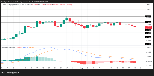 HBAR Price Risks Breakdown as Hedera Network Activity Plunges HBAR Price Risks Breakdown as Hedera Network Activity Plunges