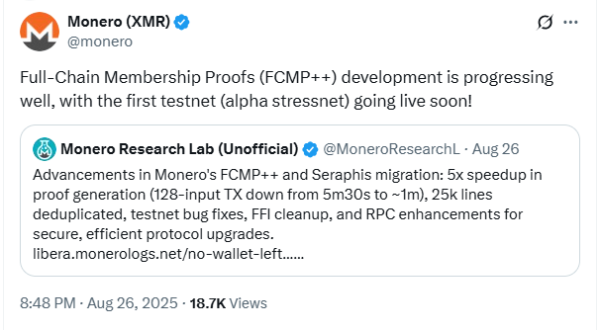 Monero Accelerates FCMP Upgrade After Qubic’s 51% Attack Attempt