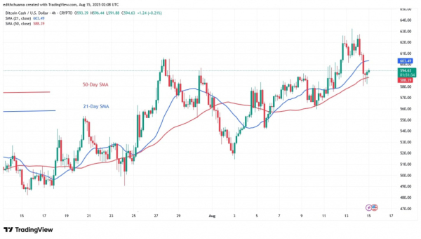 Bitcoin Cash Continues The Rise Above $580