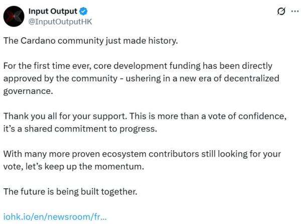 Cardano community approves $71M treasury spend for network upgrades Cardano community approves $71M treasury spend for network upgrades