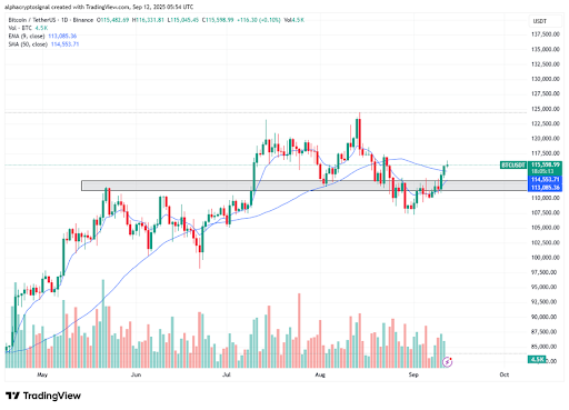 Bitcoin Flips Key Support, Bulls Now Target $117,000