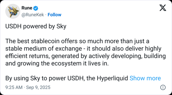 Sky joins bidding war to launch Hyperliquid’s USDH stablecoin Sky joins bidding war to launch Hyperliquid’s USDH stablecoin