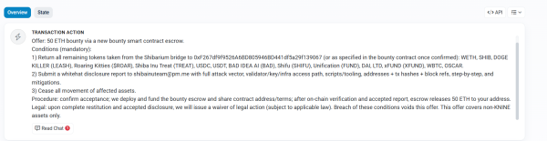 Shiba Inu Offers 50 ETH Bounty to Recover Shibarium Stolen Funds Shiba Inu Offers 50 ETH Bounty to Recover Shibarium Stolen Funds
