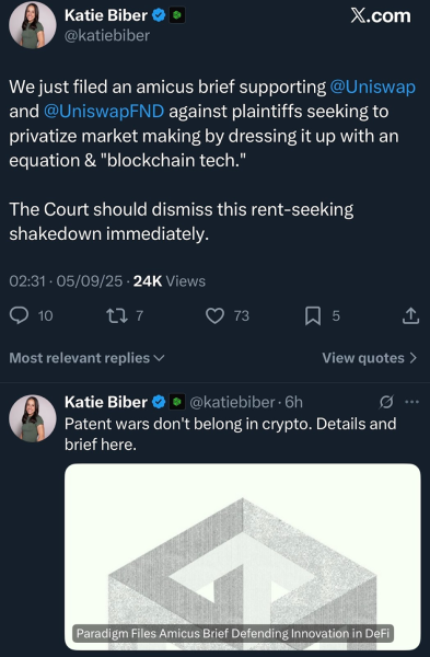 Uniswap Faces Legal Heat From Bancor Over AMM Patent Claims