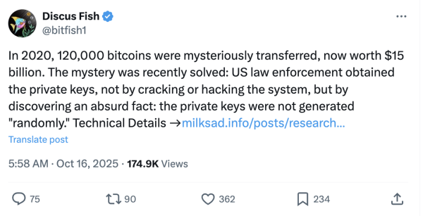 220,000 Bitcoin Addresses Vulnerable: US Government Revealed Novel Exploit