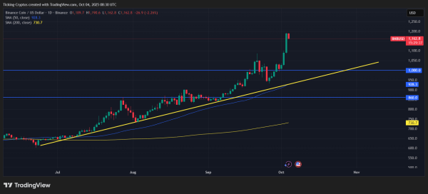 BNB Price Surges Past $1,150 – This Rally Might NOT Continue...