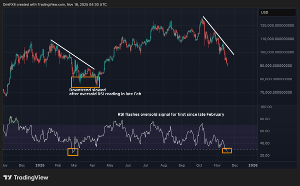 What Next For Bitcoin as BTC RSI Flashes Oversold Signal?