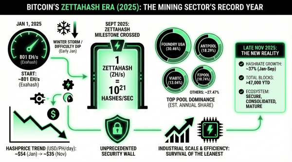2025: The Year Bitcoin Mining Reached Zettahash Scale and Redefined Network Security