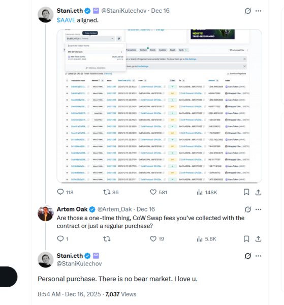 Aave founder outlines 2026 &lsquo;master plan&rsquo; after end to SEC probe