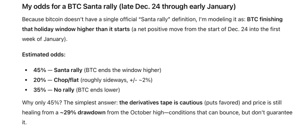 Bitcoin Santa Rally? ChatGPT, Grok, and Gemini Set the Odds