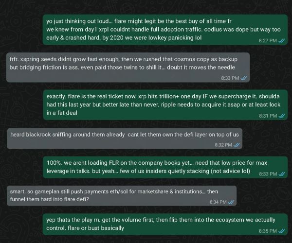 Flare CEO Says Viral Ripple Insider WhatsApp Chat is &ldquo;Clearly Nonsense&rdquo;: