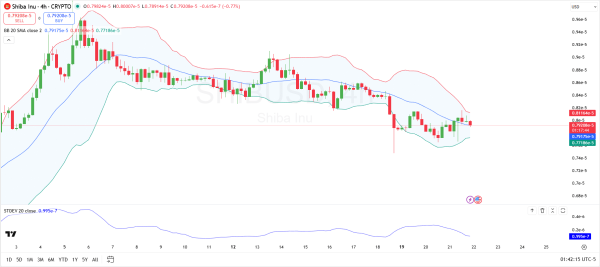 Shiba Inu Analysis for Jan 22: Where Next as SHIB Tests Bollinger Band Support?