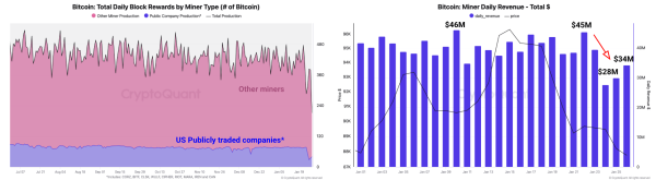 US Winter Storm Weighs on Bitcoin Mining Network, Cryptoquant Finds