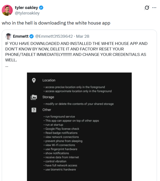 White House app sparks concern over location tracking and privacy issues