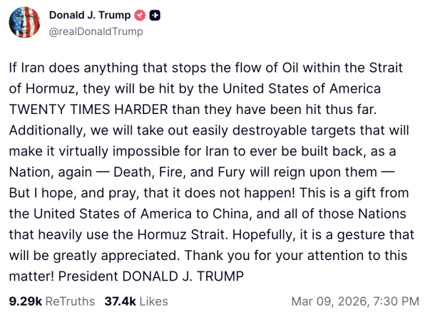 Trump documents meltdown over Iran war on Truth Social