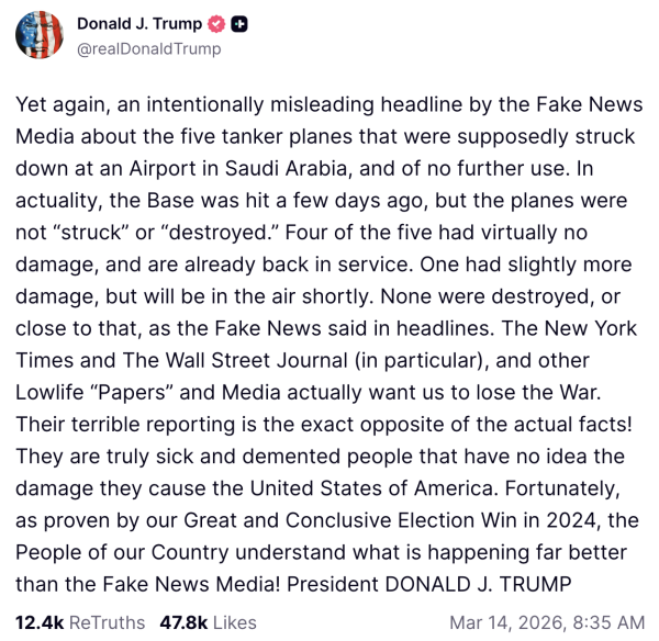 Trump documents meltdown over Iran war on Truth Social