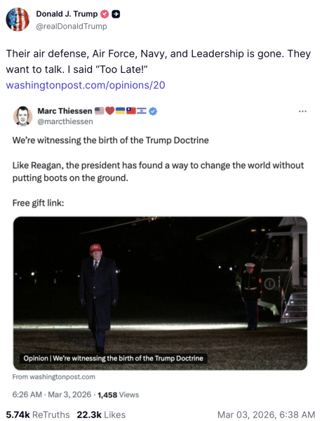 Trump documents meltdown over Iran war on Truth Social