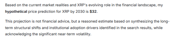 China&rsquo;s DeepSeek AI Predicts XRP Price for 2030