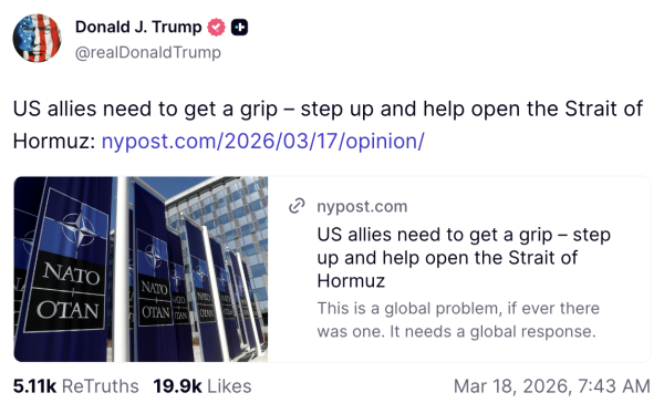 Trump documents meltdown over Iran war on Truth Social