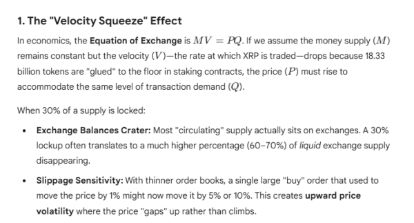 XRP Price if 30% of XRP Is Staked from Current Circulating Supply