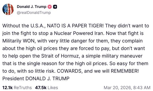 Trump documents meltdown over Iran war on Truth Social