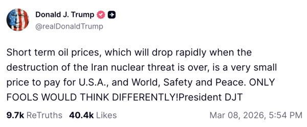 Trump documents meltdown over Iran war on Truth Social